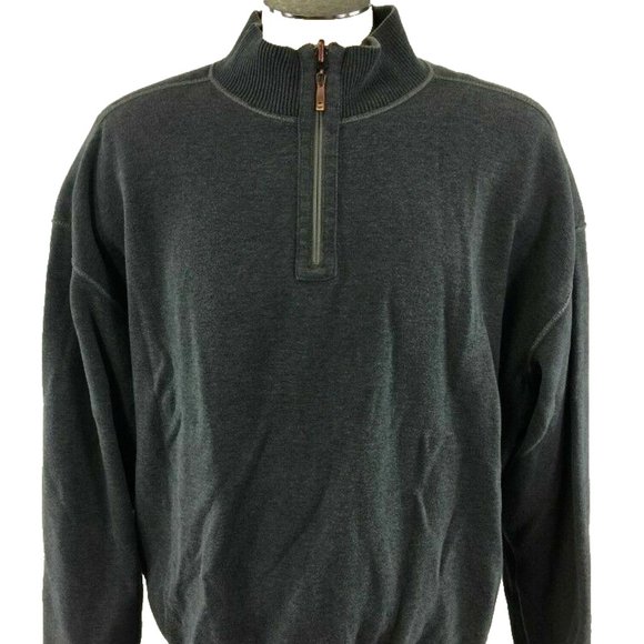Tommy Bahama Flip Side Reversible Zip Sweater Sweatshirt XL Golf Fishing Mens - Picture 4 of 7